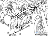 ヘプコ&ベッカー エンジンガード YAMAHA BT1100 Bulldogセーフティカスタムパーツ