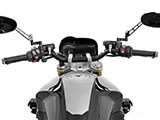 中空アルミ製ハンドルバー スイッチボックス用穴開け加工済 R1200R LC(水冷) カスタム パーツ